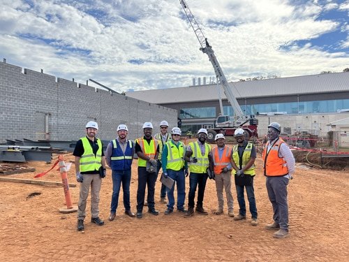 workers standing at construction site